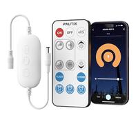 PAUTIX Controller WiFi/Bluetooth per strisce LED da 12-24V, dimmerabile con telecomando RF/App Smart/controllo Alexa