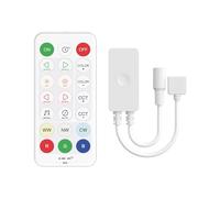 PAUTIX Kit Controller LED RGBCCT SP645E,Telecomando RF 2,4GHz e Controllo APP,Dimmer LED per Strisce LED RGB+CCT 2700K-6500K 6Pin DC5V-24V con Modalità Musica,Montrollo di Gruppo (senza batteria)