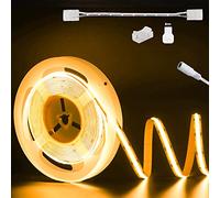 PAUTIX Striscia LED COB Bianco caldo 2000K DC24V,6M 504LEDs/M Super Bright CRI90+ LED Nastro,LED Strip per armadio, camera da letto con Connettore pannocchia da 8mm (alimentatore non incluso)