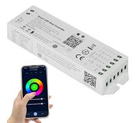 PAUTIX WiFi 5 in 1 dimmerabile Controller per striscia LED CCT RGB RGBW RGBCCT monocromatiche compatibili con APP Tuya/Smart Life/Alexa/Google Home/Siri,Controllo luce DC12-24V (senza batteria)