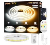 PAUTIX WIFI Smart Striscia LED COB CCT 5M, 2700K-6500K Bianco Dimmerabile COB LED Striscia 24V, Funziona con Alexa e Google per Mobile da Cucina, Camera, Progetto fai da te