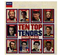 Pavarotti, Carreras, Bocelli, Domingo, Alagna, Kaufmann, Villazon, Florez, Calleja - Ten Top Tenors (Nessun Dorma,La Donna E' Mobile,Che Gelida Manina,Ave Maria