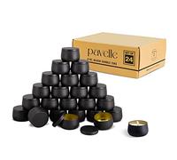pavelle 8oz. Scatole per candele nere con coperchi per fare candele, artigianato e altro, 24 pezzi. Barattoli di candele sfusi per candele all'ingrosso e forniture