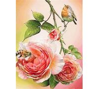 Pavemlo 5D Diamond Painting Kit Completo Le Rose, DIY Pittura Diamante Art Kit I Fiori, Strass Arte Creazione di Mosaico Murale Artigianale per la Decorazione della Parete di Casa 30x40cm