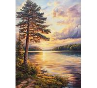 Pavemlo 5D Diamond Painting Kit Completo Paesaggio, DIY Pittura Diamante Art Kit, Strass Arte Creazione di Mosaico Murale Artigianale per la Decorazione della Parete di Casa 30x40 cm m337