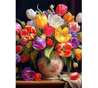 Pavemlo 5D Diamond Painting Kits Completo Fiore, DIY Pittura Diamante Art Kit Germoglio, Strass Arte Creazione di Mosaico Murale Artigianale per la Decorazione della Parete di Casa 30X40cm