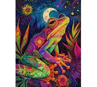 Pavemlo 5D Diamond Painting Kits Completo Rana, DIY Pittura Diamante Art Kit Luna Animale, Strass Arte Creazione di Mosaico Murale Artigianale per la Decorazione della Parete di Casa 30x40 cm