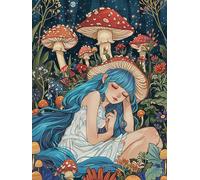 Pavemlo 5D Diamond Painting Kits Ragazza Dei Cartoni Animati, DIY Pittura Diamante Art Kit Fungo, Strass Arte Creazione di Mosaico Murale Artigianale per la Decorazione della Parete di Casa 30x40 cm