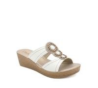 Pavers Sandali Sabot con zeppa gioiello Pavers eu42 Bianco