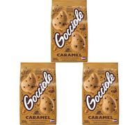 Pavesi Biscotti Frollini Gocciole Caramel, Biscotti da Colazione con Granella di Caramello e Gocce di Cioccolato Fondente, Senza Olio di Palma, 300 g (Confezione da 3)