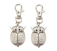 Pavewood 2 x Doppio Gufo Aperto Keyring Pocket Watch,