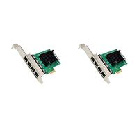 Pavewood 2X Pci-E X1 Scheda di rete Gigabit Pci- Scheda di rete Ethernet 4 porte Rtl8111F LAN Ethernet