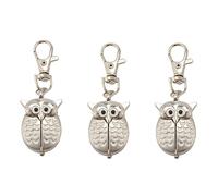 Pavewood 3 x Doppio Gufo Aperto Keyring Pocket Watch,