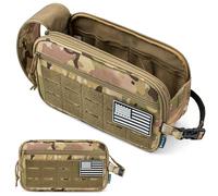 PAVILIA Pavilia - Astuccio tattico da uomo, borsa da viaggio igienica, kit militare Dopp, borsa Molle resistente all'acqua, articoli essenziali da toeletta da uomo