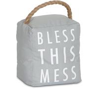 Pavilion Gift company 72194 Bless This Mess Door Stopper, 12,7 x 15,2 cm