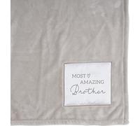 Pavilion Gift Company Coperta Comfort - Love You Mom Spessa Calda 320 g/m² Royal Plush Throw Blanket, Poliestere, Beige, L