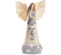 Pavilion Gift Company Figurine Statuetta di Angelo, Resina, Rosa, 15 cm / 6"