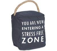 Pavilion Gift Company Open Door Décor Stress Free Zone fermaporta, Grigio