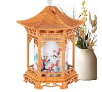 Pavilion Night Light Umidificatore - USB Spray Fool Mist, portatile Quiet | Umidificatore lampada da tavolo in stile giardino orientale per auto ufficio a casa, baby box umido