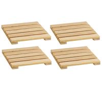 Pavimentazione da Esterno 4 Pezzi 34x34 cm in Larice Naturale