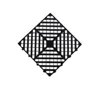 Pavimentazione da esterno ad incastro giardini, Piastrelle Drenaggio a Pavimento ad Incastro 40x40x3cm Multicolori 4-20 Pz for Garage Seminterrato(Black,4 pieces)