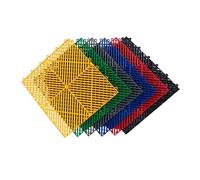 Pavimentazione da esterno ad incastro giardini, Piastrelle for pavimenti modulari ad incastro 40x40x1,8 cm Tappetini di drenaggio resistenti in PP Multicolori Dimensioni multiple(Yellow,16 pieces)