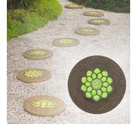 Pavimentazione for vialetti con motivo a loto, decorazioni for aree laghetto/prato/cortile in stile orientale(Style1)