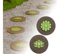 Pavimentazione for vialetti con motivo a loto, decorazioni for aree laghetto/prato/cortile in stile orientale(2 PCS)