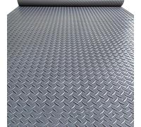Pavimentazione in gomma per garage Rotolo for pavimenti in gomma con piastra diamantata, nero/grigio, dimensioni multiple for uso domestico e commerciale(Grey,60x60)
