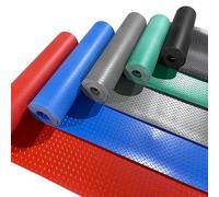 Pavimentazione in gomma per garage Rotolo tappetino in PVC, spessore 2-2,5 mm, multicolore, dimensioni multiple 0,9-3,5x1 m(Red,2X1M(78.7X39.3")-2.5MM)