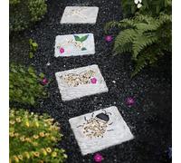 Pavimentazione rettangolare for vialetti con ciottoli levigati, pietra decorativa in stile rustico for prati/giardini(1 PACK)