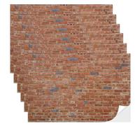 Pavimenti autoadesivi per case delle bambole, autoadesivi per pavimenti in miniatura casa delle bambole, 6 fogli di carta da parati autoadesiva per casa delle bambole, casa delle bambole 1:12