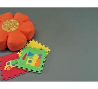 Pavimenti in PVC in semplice grigio-verde, DIN-A4 campione