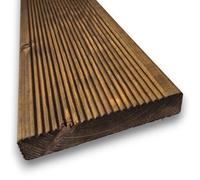 Pavimento Decking Naturale in Legno Antiscivolo da 14,5x2,7 cm, MULTIPACK