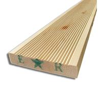 Pavimento Decking Naturale in Legno Antiscivolo da 14,5x2,7 cm, MULTIPACK