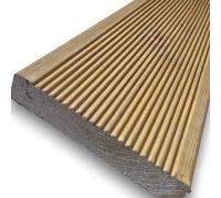 Pavimento Decking Naturale in Legno Antiscivolo da 14,5x2,7 cm, MULTIPACK