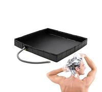 Pavimento Doccia Portatile, Piscina Doccia Pieghevole Con Foro Di Scarico - Tappetino Morbido Portatile Flessibile Per Caravan Patio Sauna Giardino Campeggio
