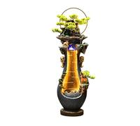Pavimento Fontana da pavimento for esterni con cascata di luci a LED for giardino, patio, cortile, casa, prato, portico, relax, balcone esterno per ingresso(46 * 33 * 150CM)