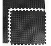 Pavimento Gommato Palestra In Eva- 30cm X 30cm X 10mm 24 Pz 2,16 M² | Tappeto Palestra Puzzle, Tappetino Palestra Antiscivolo,tatami Palestra | Facile Da Pulire E Resistente (NERO)