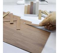 Pavimento in finta trama di legno per mini casetta, piastrelle per pavimenti in legno realistici per modellini, parquet in miniatura tipo spina di pesce/parquet, pavimento in legno per case di bambole