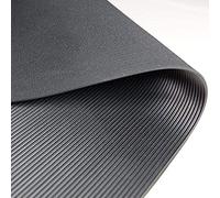 Pavimento in Gomma millerighe h cm 125 pessore mm 3 Colore Nero Vendita a Metro lineare