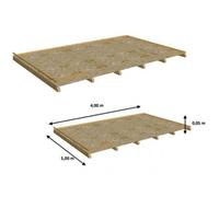 Pavimento in Legno 4x5 Pannelli OSB 12 mm per Casetta Attrezzi