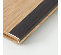 Pavimento in Legno A Forma di L Edgig Strips Door Threshold Strip, Stair Step Trim 35.4ich / 90cm Log, PVC Wood Grai Fiish, K, 2x1cm/0.78x0.39inch