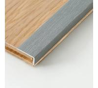 Pavimento in Legno A Forma di L Edgig Strips Door Threshold Strip, Stair Step Trim 35.4ich / 90cm Log, PVC Wood Grai Fiish, Q, 2x1cm/0.78x0.39inch