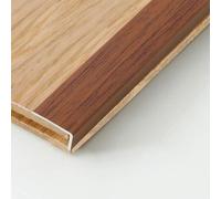 Pavimento in Legno A Forma di L Edgig Strips Door Threshold Strip, Stair Step Trim 35.4ich / 90cm Log, PVC Wood Grai Fiish, A, 2x1cm/0.78x0.39inch