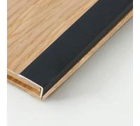 Pavimento in Legno A Forma di L Edgig Strips Door Threshold Strip, Stair Step Trim 35.4ich / 90cm Log, PVC Wood Grai Fiish, J, 2x1cm/0.78x0.39inch