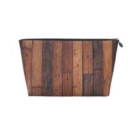 Pavimento in legno, Borsa da toilette Borsa per trucco Borsa per cosmetici Borsa da toilette da viaggio portatile