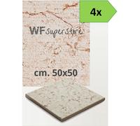 Pavimento in pietra 50x50 graffiato - 4 pz - mattonella piastrella giardino