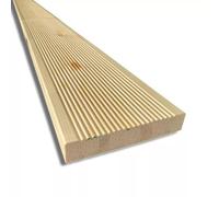 Pavimento naturale in legno antiscivolo da 200 cm, sezione 14,5x2,7 cm, per Giardini, Terrazze, Decking