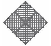 Pavimento per garage resistente con drenaggio elevato | PP, incastro, drenaggio, antiscivolo, alta portata, facile installazione(Grey)